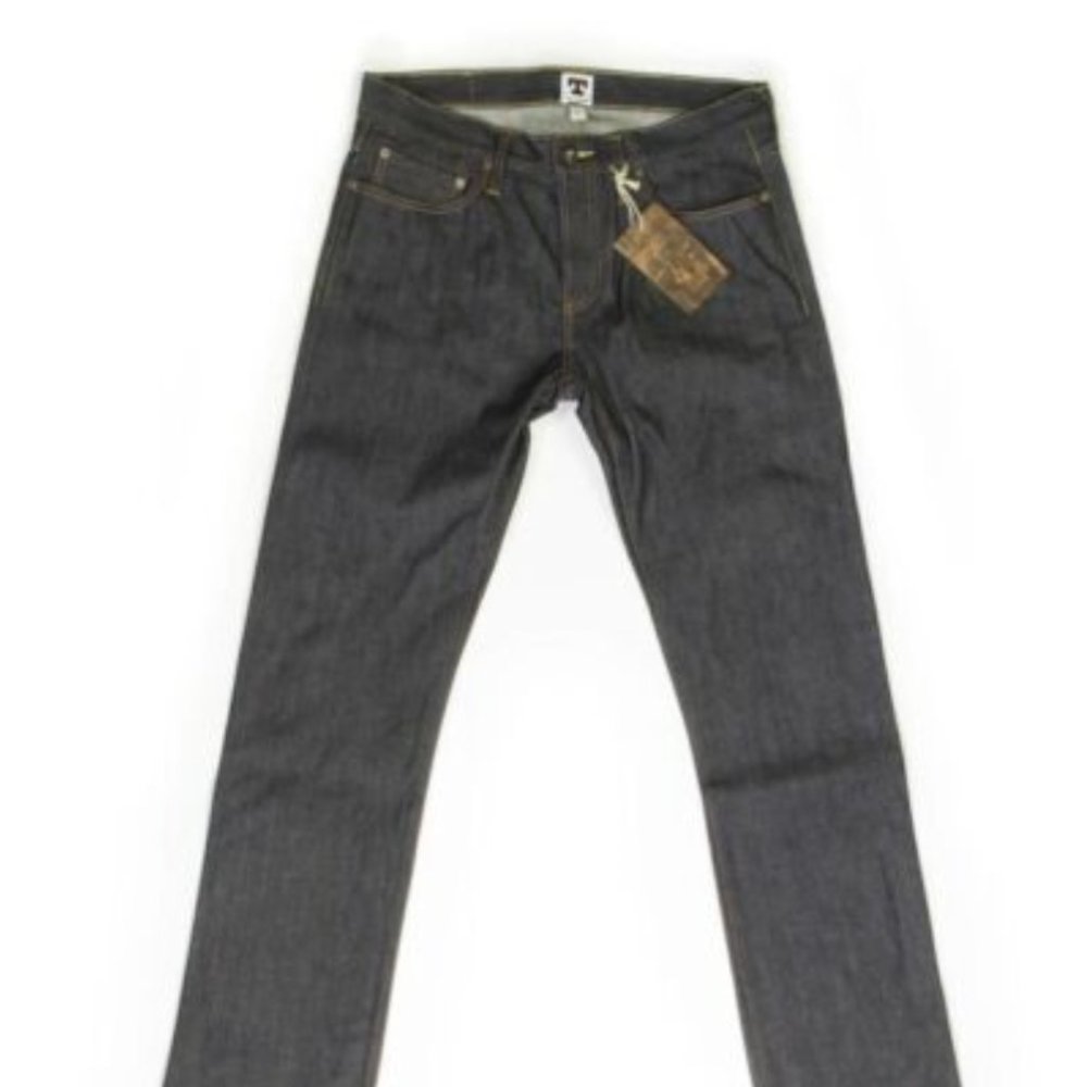 Tellason White Oak Cone Denim Slim Straight John Graham Mellor Jeans 12.5 oz